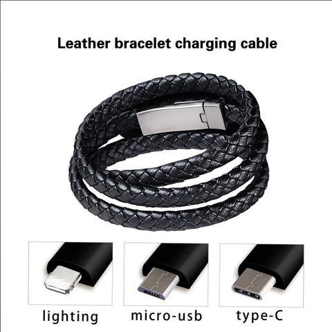 Leather Bracelet Charger Cable