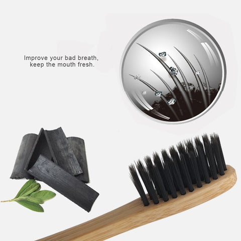 Eco-Friendly Natural Bamboo Toothbrush Wholesale Environment Wooden Bamboo Toothbrush Oral Care Soft Bristle1PC